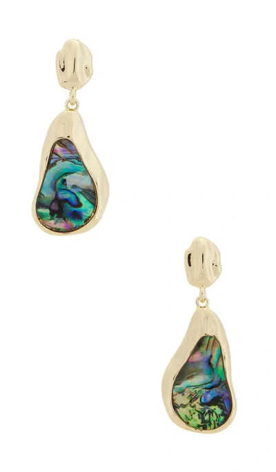 Ettika Abalone Hidden Gem Dangle Earrings In Gold