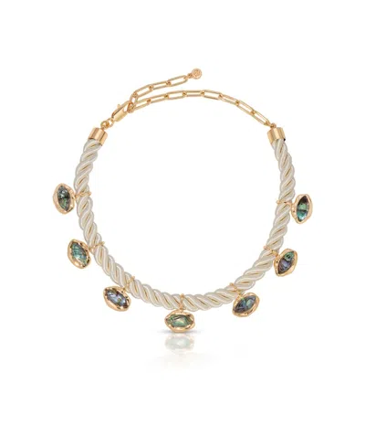 Ettika Abalone Luxe Choker Necklace In Gold