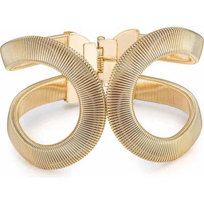 Ettika Abstract Flex Cuff In Gold