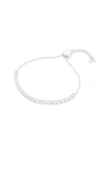 Ettika Adjustable Dainty Crystal Bracelet In Metallic