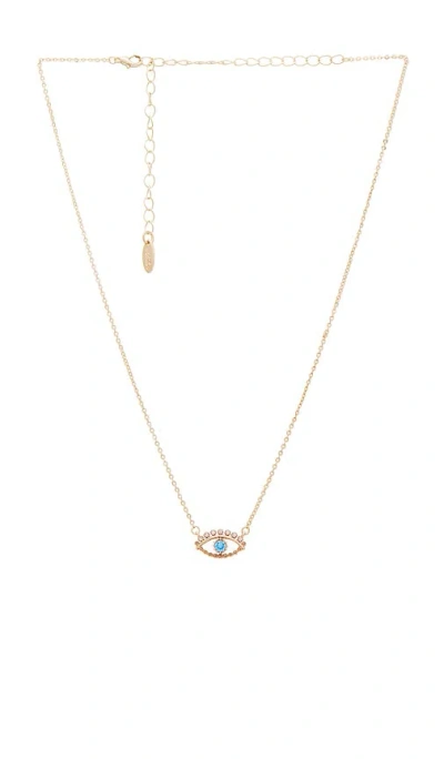 Ettika All Knowing Eye Crystal Necklace In 金色