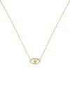 Ettika All Knowing Eye Faux Cubic Zirconia Necklace In Gold