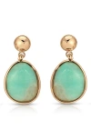 Ettika Amazonite Orb Drop Earrings In Amazonite And Gold