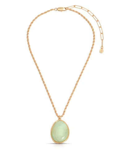Ettika Amazonite Pendant Necklace In Green