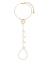 Ettika Aura Cultured Freshwater Pearl Hand Chain In Gold