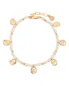 Ettika Aura Cultured Freshwater Pearl Swirl Charm Bracelet In Gold