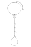 Ettika Aura Freshwater Pearl Hand Chain In Metallic