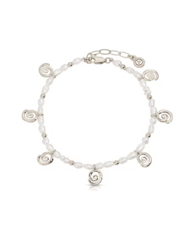 ETTIKA AURA MOTHER OF PEARL STRETCH BRACELET