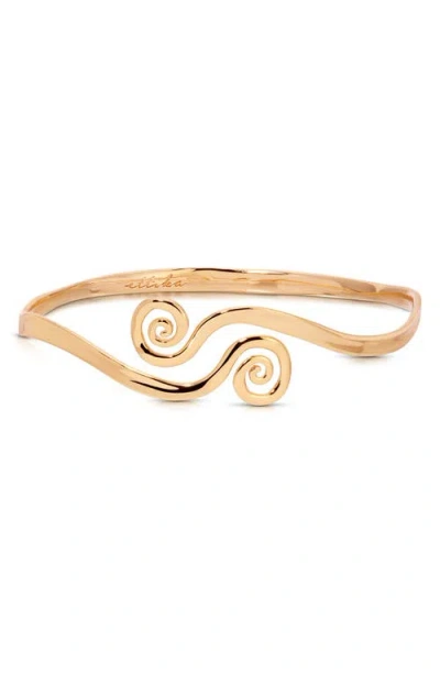Ettika Aura Swirl Cuff Bracelet In Gold