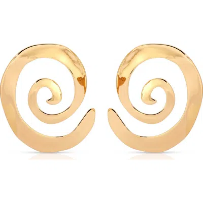 Ettika Aura Swirl Earrings In Gold