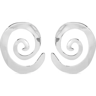 Ettika Aura Swirl Earrings In Silver