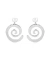 Ettika Aura Swirl Mother Of Pearl Drop Earrings