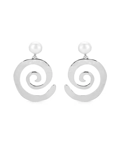 Ettika Aura Swirl Mother Of Pearl Drop Earrings