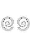 Ettika Aura Swirl Stud Earrings In Silver