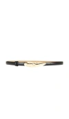 Ettika Ayla Carbon Split Leather Belt In Black