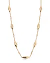 Ettika Baguette Cubic Zirconia Oval Station Necklace In Gold