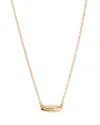 Ettika Baguette Cubic Zirconia Dome Pendant Necklace