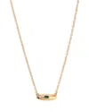 Ettika Baguette Cubic Zirconia Dome Pendant Necklace