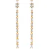 Ettika Baguette Cubic Zirconia Linear Drop Earrings In Gold