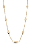 Ettika Baguette Cubic Zirconia Oval Station Necklace In Gold