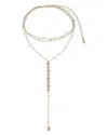 Ettika Bali Dreams Crystal Lariat Necklace, 15 + 5 Extender In Gold
