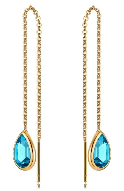 Ettika Barely There Threader Earrings In Aqua