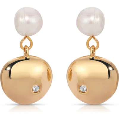 Ettika Bean Drop Earrings In Gold