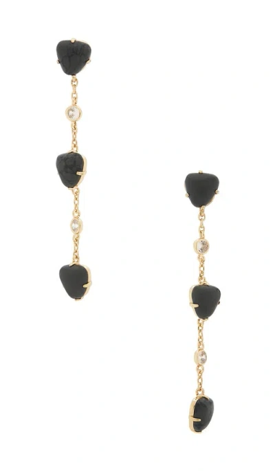 Ettika Black Solstice Dangle Earrings