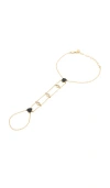 Ettika Black Solstice Hand Chain In Gold