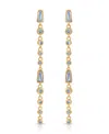 Ettika Blue Crystal Linear Earrings