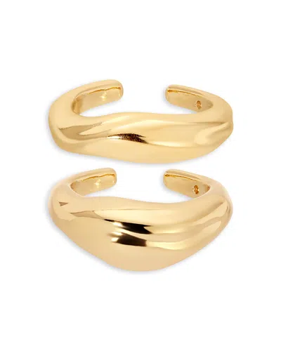 Ettika Bold Metallic Ear Cuff Set In Gold