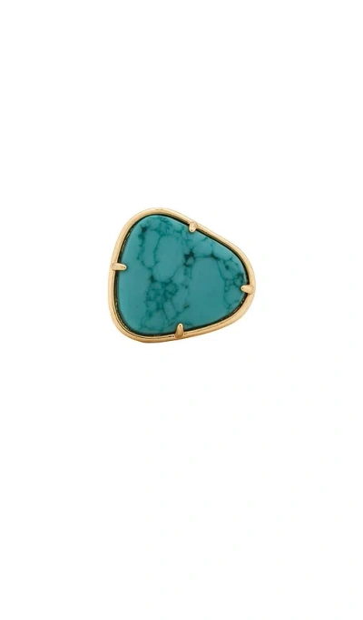 Ettika Bold Turquoise Ring In Turquoise & Gold