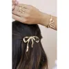Ettika Organica Bow Hair Barrette In Gold Tone In Gold
