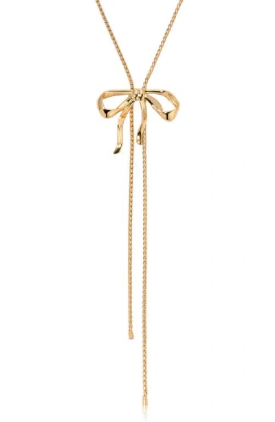 Ettika Bow Organica Bolo Necklace In Gold