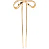 Ettika Organica Bow Hair Pin In Gold Tone In Gold