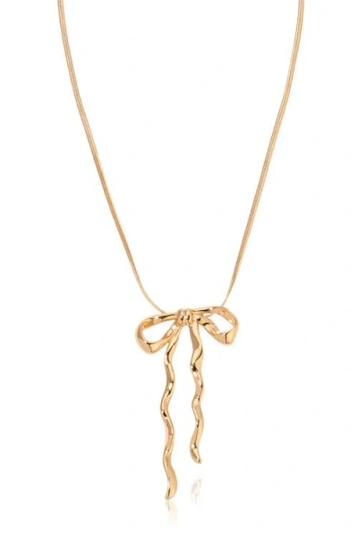 Ettika Bow Organica Pendant Necklace In Gold