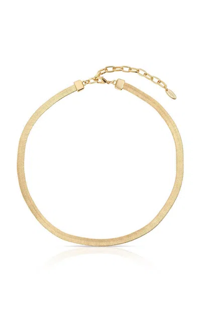 Ettika Brooklyn Flat Herringbone Necklace In Gold