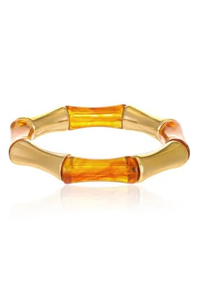 Ettika Brown Bamboo Textured Bracelet