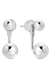 Ettika Bubble Jackets Earrings In Silver