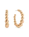 Ettika Bubble Graduated Medium Hoop Earrings In Gold