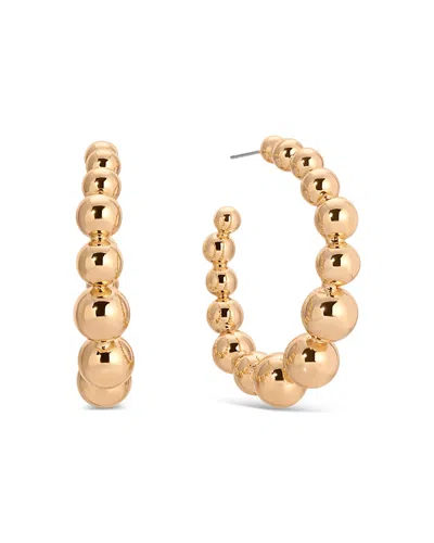 Ettika Bubble Graduated Medium Hoop Earrings In Gold