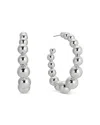 Ettika Bubble Graduated Medium Hoop Earrings In Metallic