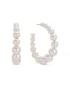 Ettika Bubble Graduated Medium Hoop Earrings In Metallic
