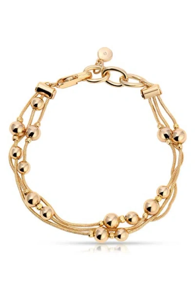 Ettika Bubble Layered Chain Bracelet In Gold