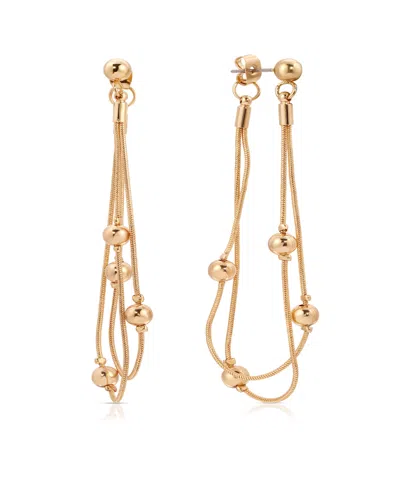 Ettika Bubble Snake Chain Earrings In Gold
