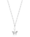 Ettika Butterfly Cultured Pearl Chain Necklaces In Metallic
