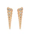Ettika Cubic Zirconia Capri Shell Linear Drop Earrings