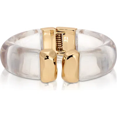 Ettika Carved Relic Cuff In Metallic