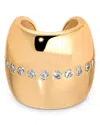 Ettika Center Cubic Zirconia Line Single Chunky Ear Cuff In Gold