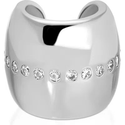 ETTIKA ETTIKA CENTER CUBIC ZIRCONIA LINE SINGLE CHUNKY EAR CUFF